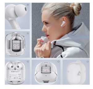 Casti Wireless Stereo, Bluetooth, ALB, afisaj LED, incarcare cu docking case, T'nB - Img 5