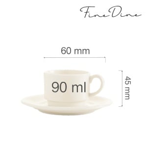 Ceașcă de espresso Fine Dine, Crema 90 ml - Img 2