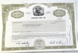 Certificat Canadian Fund, Inc. (SUA, 1986)