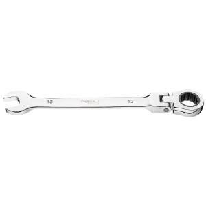 Cheie combinata fixa - inelara cu articulatie si clichet 13 x 185 mm