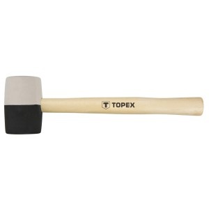 Ciocan cauciuc 58 mm, 450 g, negru si alb