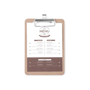 Clipboard pentru meniu 125x180 mm Hendi