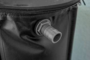 Colla összecsukható esővíztároló/gyűjtő edény, kemping, 250L, PVC, csap, Neo - Img 2