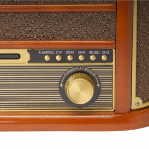 Combina muzicala tip RETRO, cd-player, usb, tunner, aux, caseta, pick-up, cutie lemn, Denver MRD-51 - Img 6