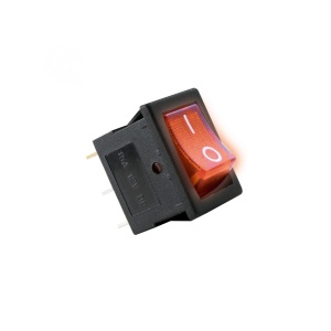 Comutator basculant cu bec, 12V, 1 circuit, roşu - Img 1