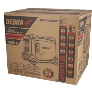 Csendes generátor, inverteres generátor szett, 3000W / 3300W, 220V, Dedra DEGA4000K - Img 2