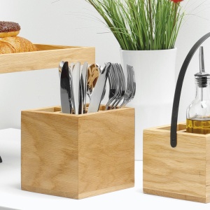 Cutie pentru tacamuri si servetele Madeira, 150x150x150mm Fine Dine - Img 2
