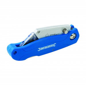 Cutter semiprofesional 100mm, rabatabil, lama mica, Silverline Lock-Back Utility Knife - Img 3
