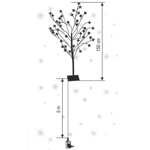 Decoratiune cires inflorit cu LED-uri, 200 LED-uri - Img 4