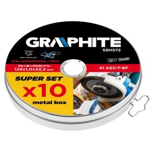 Disc debitare metal, 125 x 1.0 x 22.2 mm, 41 A60-T-BF, INOX, 10 buc. set - Img 4