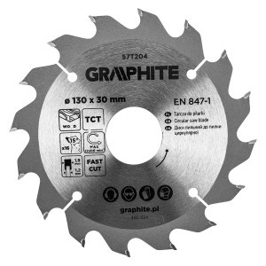 Disc fierastrau circular cu varfuri HM 130 x 30mm, 16 dinti