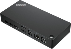 Docking Lenovo ThinkPad model 40AY, 1 x HDMI, 2 x DisplayPort, 5 x USB-A, 2 x USB-C, LAN, fara incarcator inclus, second hand
