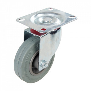 Forgókerék, gumírozott felület, 100mm, teherbírás 70Kg, Fixman
