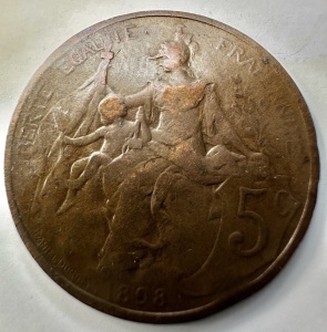 FRANTA - 5 CENTIME 1898 - Img 2