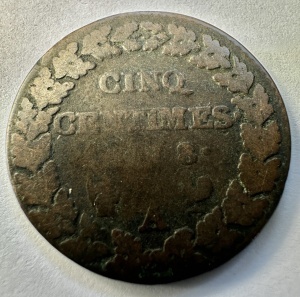 FRANTA - PRIMA REPUBLICA - 5 CENTIMES ( 1799-1800 ) - Img 2