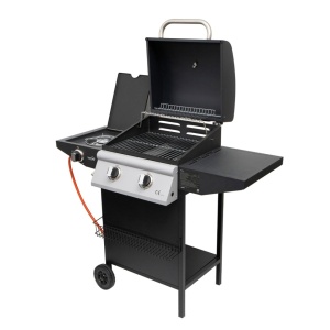 Gázgrill, 3 égő, 3,2 kW, oldalsó polc, Home - Img 2