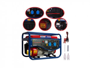 Generator curent electric monofazat, invertor AVR, benzina, 2200W, motor 4 Timpi, 220V, 15L, Dedra - Img 6