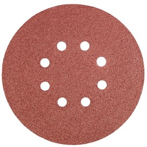 Hartie abraziva Velcro 150mm, K80, cu 8 gauri - set 5 buc