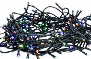 Karácsonyfa installáció, 100 LED izzó, 8m, többszínű fény, 220v, 8 program, VKTools - Img 4