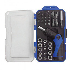 Készlet 46 darab, ergonomikus csavarhúzó, 45 bit, Wickes