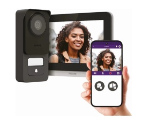Kit videointerfon Philips WelcomeEye Connect 3, Wi-Fi, Ecran tactil 7", camera 3K, vizibilitate Nocturna, 3K, Control Smartphone, Acces RFID & QR - Img 6