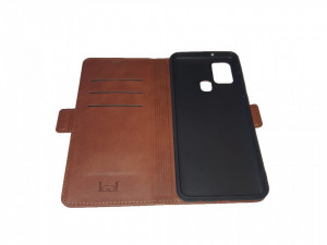 Kompatibilis flip-cover Samsung Galaxy A21S, barna, VKTools - Img 2