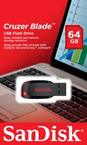 MEMORIE USB 2.0 SANDISK 64 GB, clasica, carcasa plastic, negru, "SDCZ50-064G-B35" - Img 2