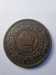 Moneda - 1 Cent - Nova Scotia 1861 - Victoria