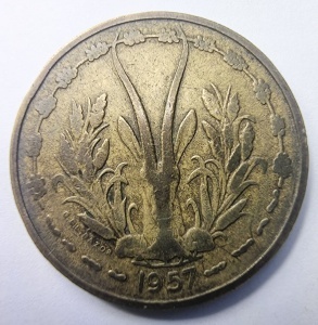 Moneda Coloniala - Africa Occidentala Franceza - TOGO - 25 Francs 1957 - Img 2