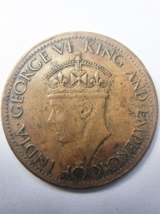 Moneda Coloniala - Ceylon - George VI - 1 Cent 1943 - Img 2