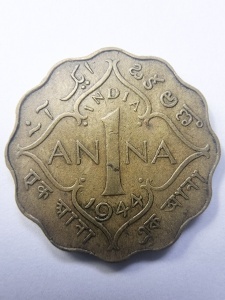 Moneda Coloniala - India Britanica - George VI - 1 Anna 1944