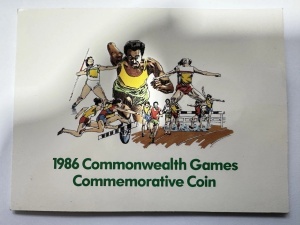 Monedă comemorativă de £2 emisă în anul 1986 pentru a celebra cea de-a XIII-a ediție a Jocurilor Commonwealth - Img 2