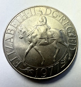 Moneda Comemorativa - Regatul Unit - Crown - Jubileul de Argint al Reginei Elisabeta a II-a (25 de ani de domnie: 1952–1977)