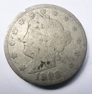 Moneda USA -Liberty Head - 5 Cents 1898