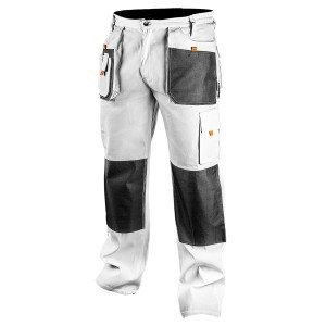 Pantaloni de lucru, alb, marimea L/52