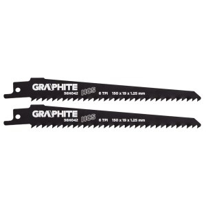 Panza pentru fierastrau sabie HCS 150x19x1.25mm, 6TPI - set 2 buc