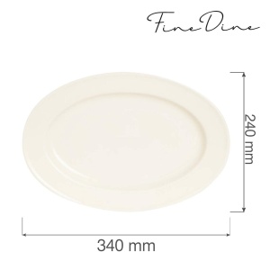 Platou oval Fine Dine, Crema 340x240 mm - Img 2