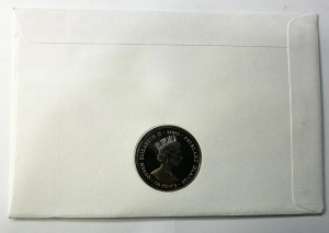 Plic FDC 2002 – Jubileul de Aur al Reginei Elisabeta a II-a – Insulele Falkland – Monedă 50 Pence + Timbru comemorativ - Img 4