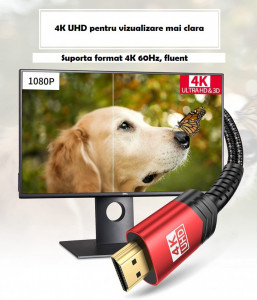 Prémium HDMI 4K kábel, 2m, alumínium törésgátló alumínium dugó, Jsaux - Img 7