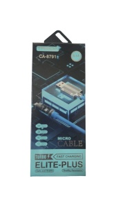 PREMIUM kábel, Micro USB, 1m, 9.1A, FAST Charging, KÉK, Treqa - Img 2