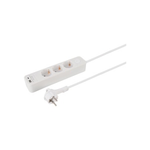 Priză multiplă ETM, 3 prize, comutabilă, USB-A, priză USB-C
