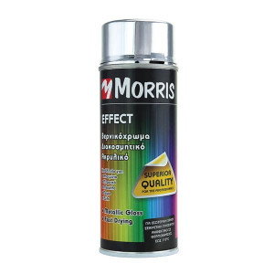Professzionális festékszóró spray, ezüst króm, 400ml, Morris
