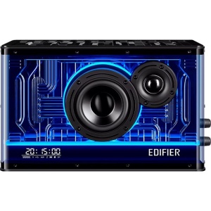 Professzionális hangszóró GAMING, RGB fények, 40W, Bluetooth 5.3, USB-A, USB-C, AUX, LCD képernyő, Edifier QD35-BK