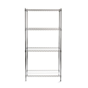 Raft metalic pentru depozitare cu 4 rafturi reglabile, sustine 125 kg/polita, Inox, 910x455x(H)1830 mm, Hendi