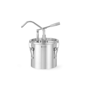 Recipient pentru sos din oțel inoxidabil cu distribuitor, HENDI, 4,5L, ⌀198x(H)360mm