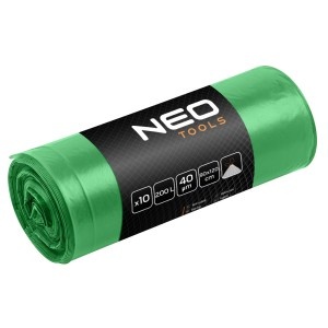 Saci de deseuri 120 L, verde cu banda, 40 mic, 10 buc.