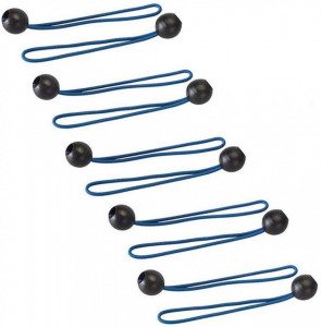 Set 10 prinderi foaie cort ,elastice cu bila, 175mm, Silverline - Img 1