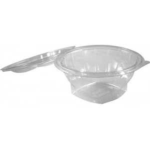 Set 100 caserole rotunde cu capac atasat, 750gr, fast food, salate, fructe - Img 2