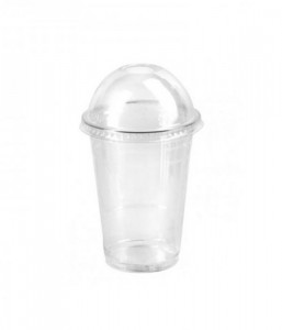 Set 100 pahare cu capac bombat, gradat 300ml, capacitate maxima 430ml, 95mm, LUX - Img 1