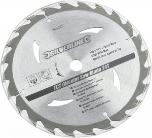 Set 2 discuri fierastrau circular, 250mm, dinti 40, 60, inel centrare 16, 20, 25, 30mm, Silverline - Img 3